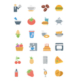 food colored icons 3 vector image vector image