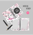 lingerie fashion bra and panties notes vector image vector image