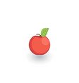 red apple isometric flat icon 3d vector image