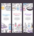 spa treatment banner background design vector image vector image