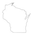 wisconsin wi state border usa map outline vector image