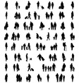 silhouettes of families vector image