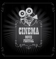 poster for cinema movie festival with old camera vector image