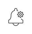 bell settings line modern icon vector image vector image