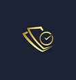 paper document time gold logo vector image vector image