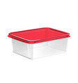 red plastic container composition vector image vector image