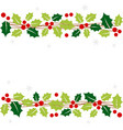 christmas garland card - set vector image