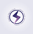 3d electricity lightning volt logo vector image vector image