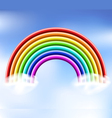 3d rainbow in the sky vector image