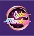 cyber monday promo in soft pink vector image vector image