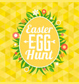 easter egg hunt on egg frame vector image