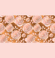 gold abstract rose flowers seamless pattern vector image vector image