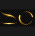 tails of sparkle stardust in gold colors vector image