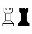 chess tower icons vector image