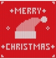 christmas card with knitted texture vector image