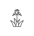 grass line art icon design template vector image