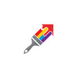 paint logo template icon vector image