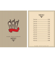 restaurant menu design vector image vector image