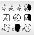 speak head technology signs vector image vector image