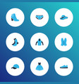 garment icons colored set with waistcoat dress vector image vector image