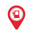 map pin with gas station application sign icon vector image