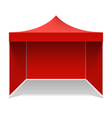 red folding tent vector image vector image