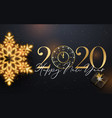 2020 happy new year background with gold vector image vector image