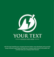 green electric logo designs vector image vector image