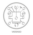 icon with symbol demon vassago vector image