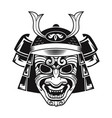 japanese fighter in black mask vector image