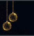 merry christmas sparkles xmas ball background vector image