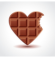 chocolate heart love concept vector image vector image