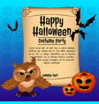 poster on theme of the halloween holiday sketch vector image vector image