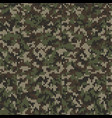 Camouflage style knitted pattern in green colors Vector Image