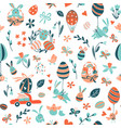 funny happy easter seamless pattern background vector image vector image