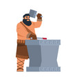 greek god hephaestus cartoon mythological vector image vector image