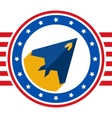 round sticker with a picture of stealth vector image