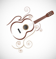 stylized guitar logo vector image