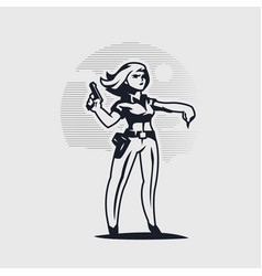 Sexy female cop Royalty Free Vector Image - VectorStock