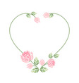 background with pink roses vector image