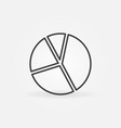 pie chart concept outline icon or symbol vector image vector image