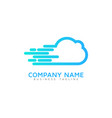 fast cloud logo icon design vector image