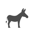 donkey silhouette isolated on white background vector image