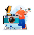 photo studio concept in modern flat design vector image