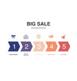 big sale icons infographic design template vector image
