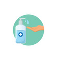 hand sanitizer healthcare equipment vector image vector image