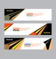 set of banner design for web banner brochure vector image vector image