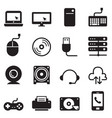 computer and accessories icons set vector image