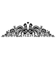 polish floral folk art long embroidery pattern vector image vector image
