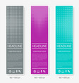 vertical halftone design banners vector image